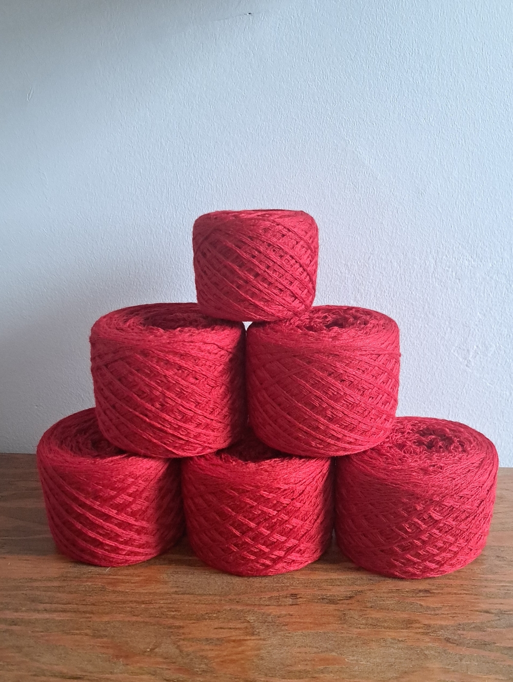 50% Merino Rich Red Yarn, 550g